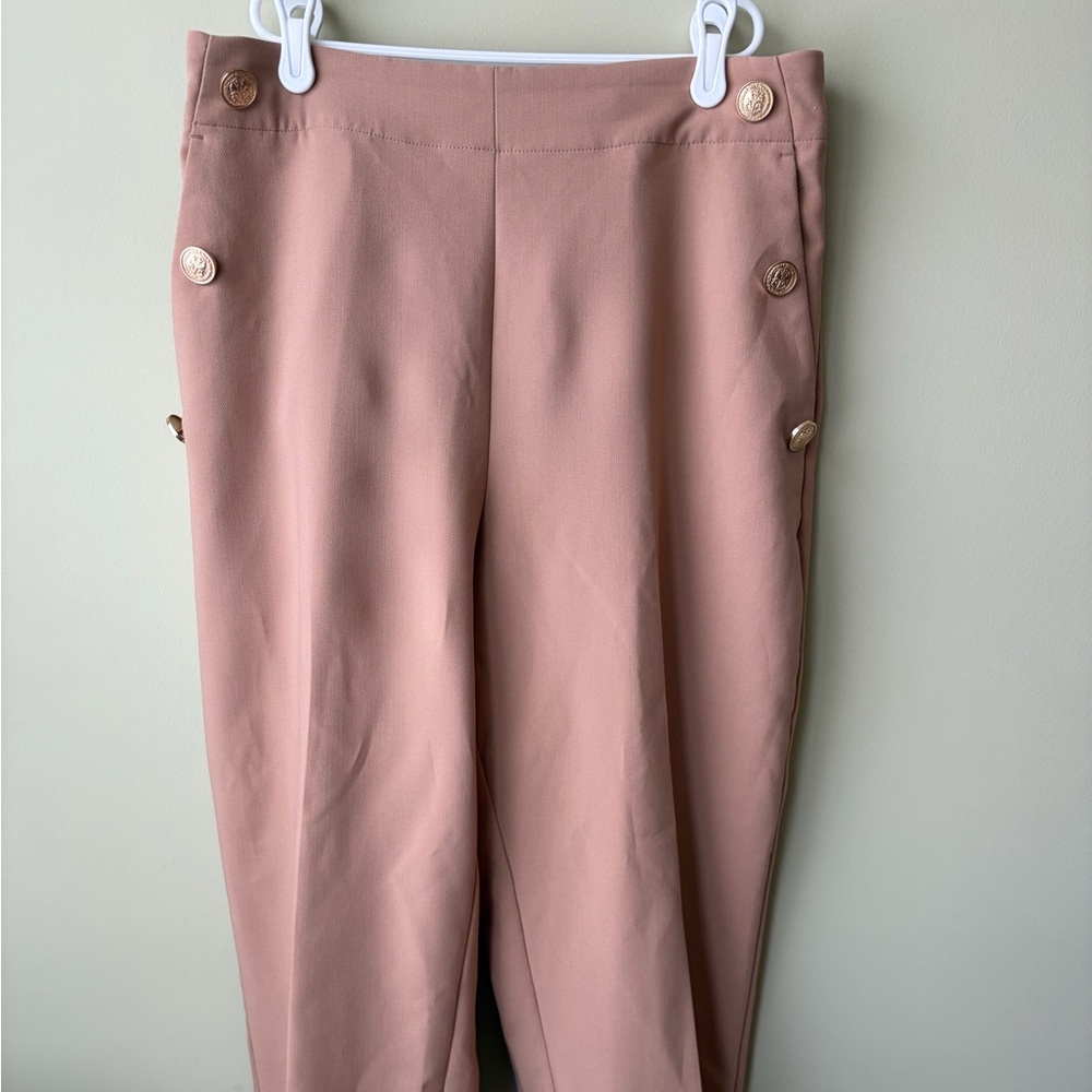 Zara Tan Elastic Waist Pants